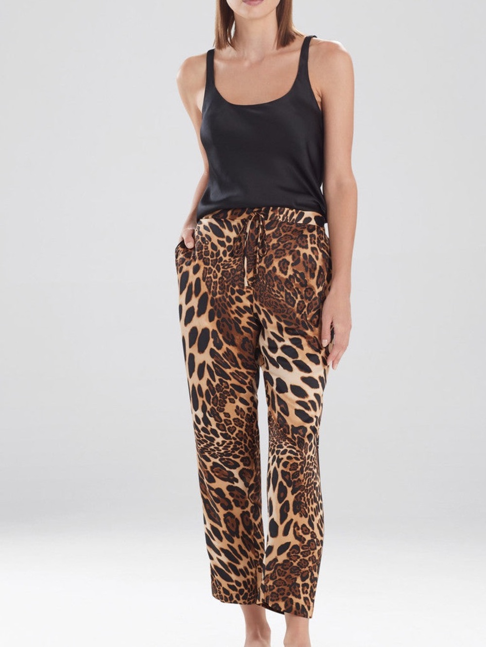 NWT Natori Luxe Leopard Pants Size Medium